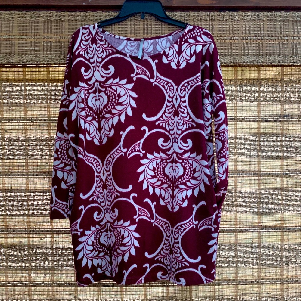 Burgundy Tunic sweater dress